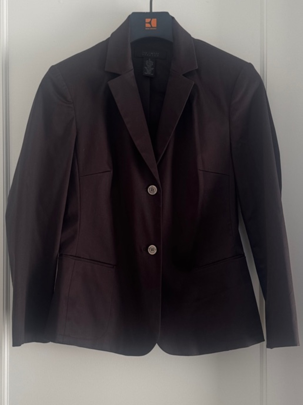 The Limited, Stretch Collection, Dark Choc Brown Single-Breasted Blazer